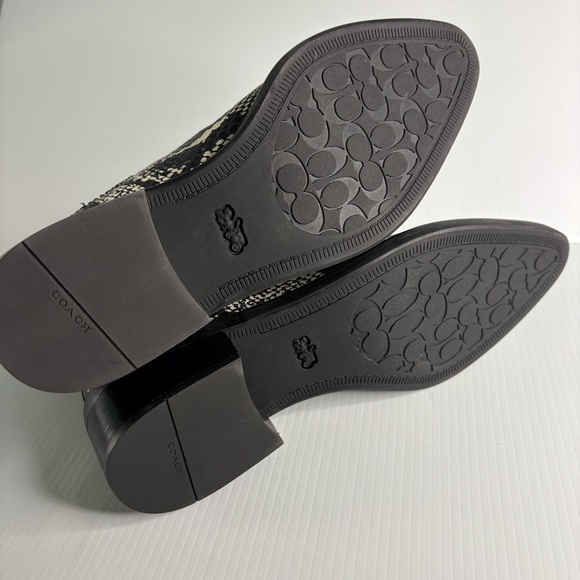 New Coach Bowery Bead Chain Leather Snakeskin G4368 Chelsea Ankle Boot 8 / 38.5 - Picture 13 of 16